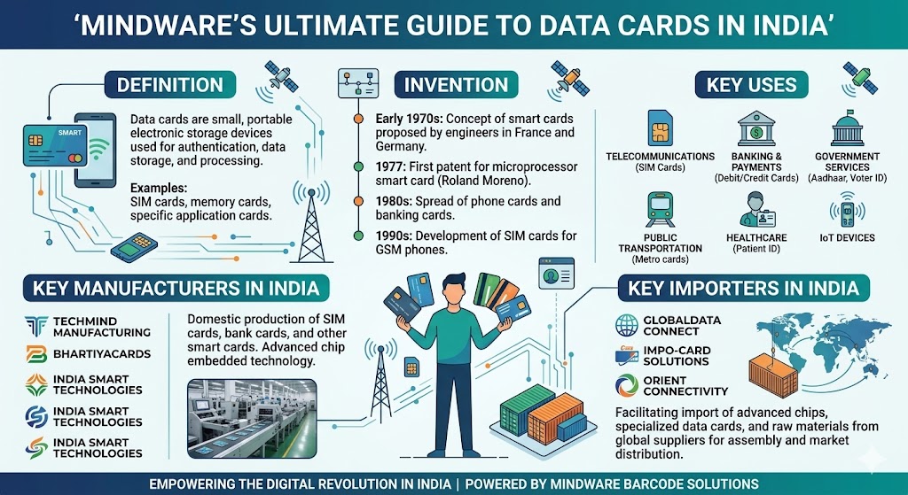 Mindwares Guide to Data Cards Definition Invention Uses Manufacturers and Importers in India